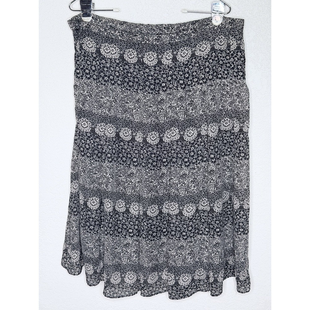 VTG 90s Skirt Womens 14 Floral Button Midi Boho Gypsy Cottagecore Whimsy - Picture 3 of 11